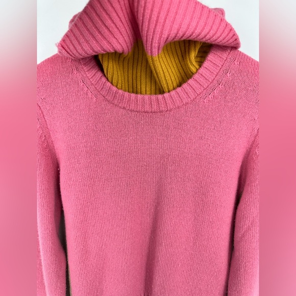 *ME+EM Pink Camel Detachable Snood Wool Cashmere Turtleneck Sweater Small AT631 - Picture 8 of 16